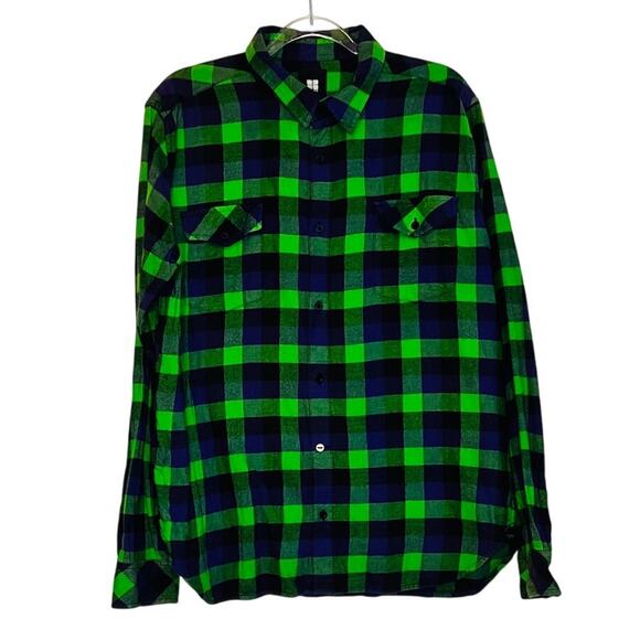 Upcycled Chewbaca Green Flannel L - Picture 2 of 2